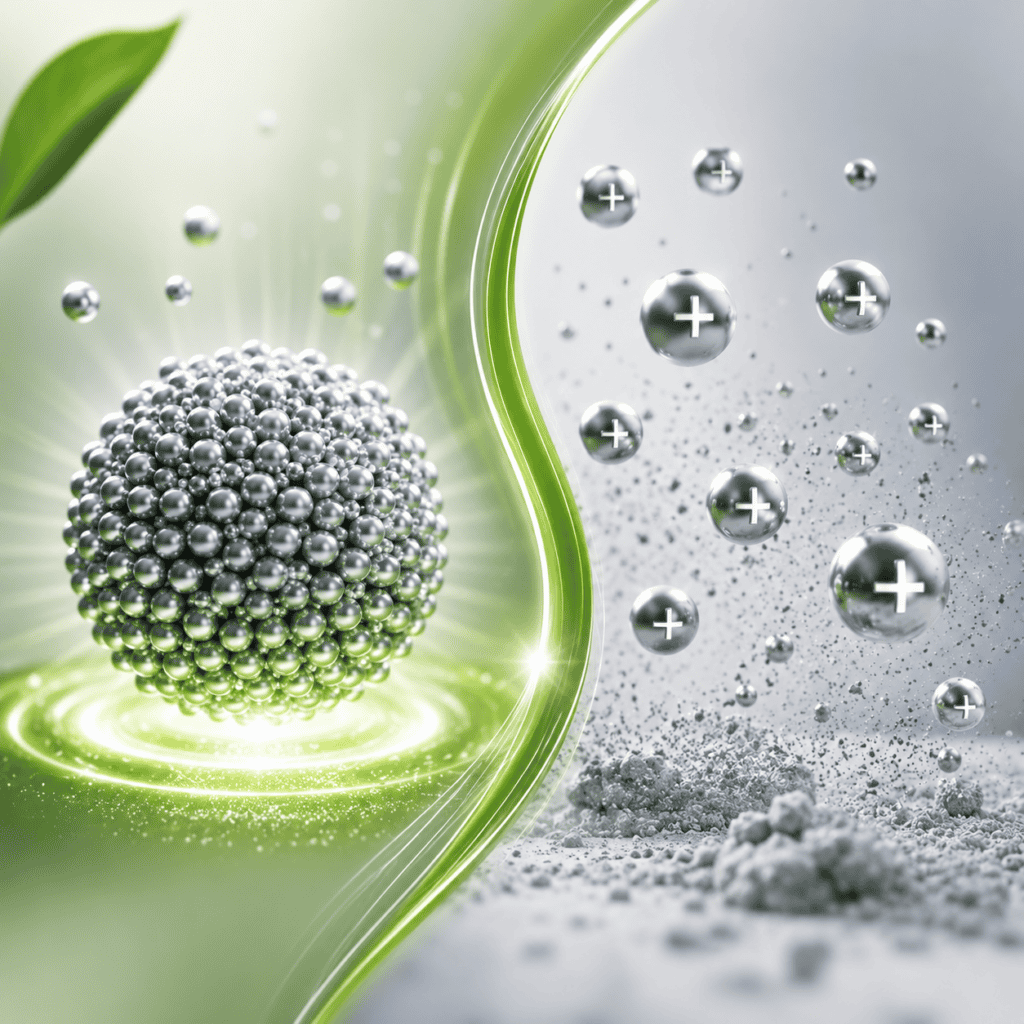 Vergleich von ionischem Silber und hochreinem Silverlin kolloidalem Silberwasser