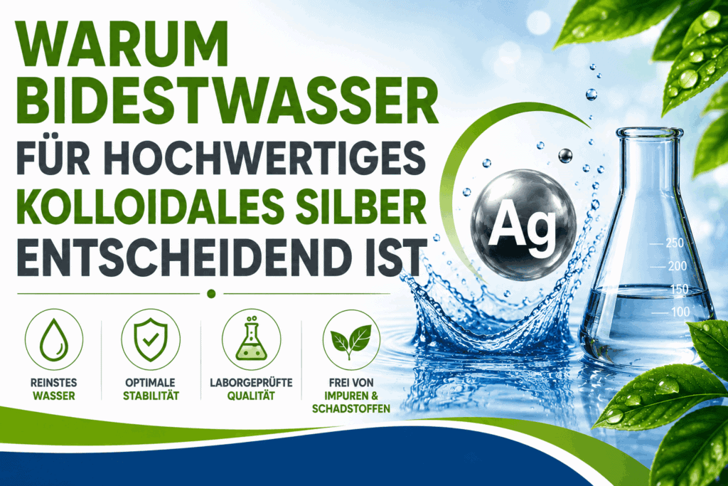 Höchste Wasserqualität bei der Herstellung von Silverlin Kolloidales Silber