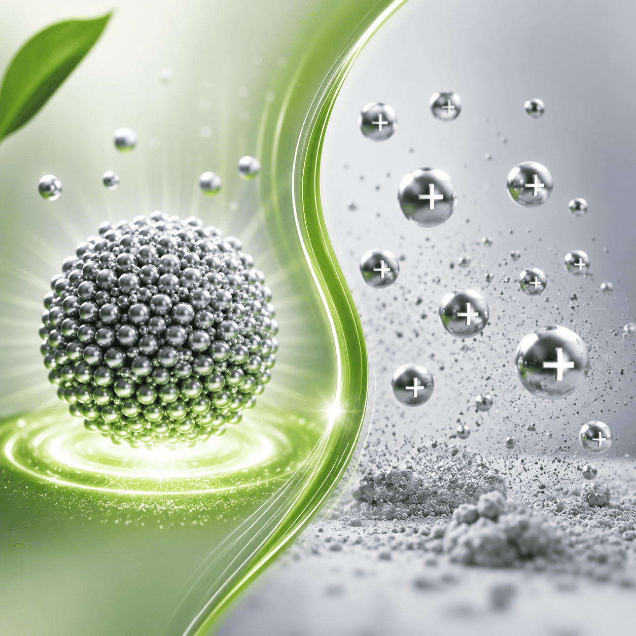 Vergleich von ionischem Silber und hochreinem Silverlin kolloidalem Silberwasser