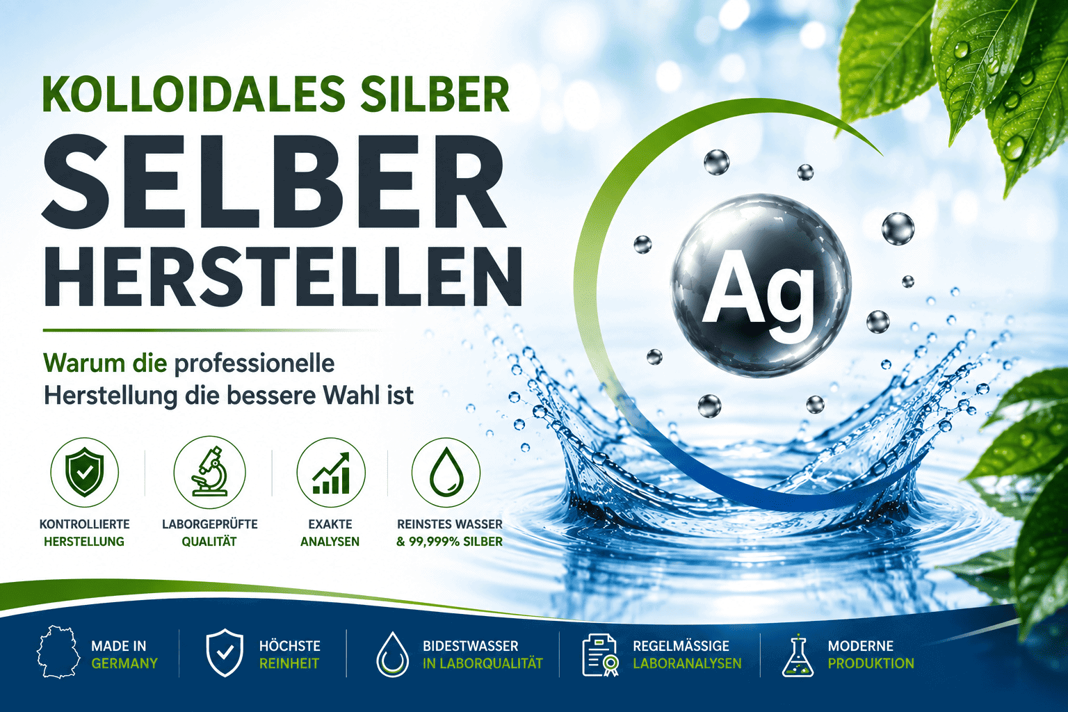 Übersicht und Schritt-für-Schritt-Anleitung zum Selberherstellen von Silverlin Kolloidales Silber